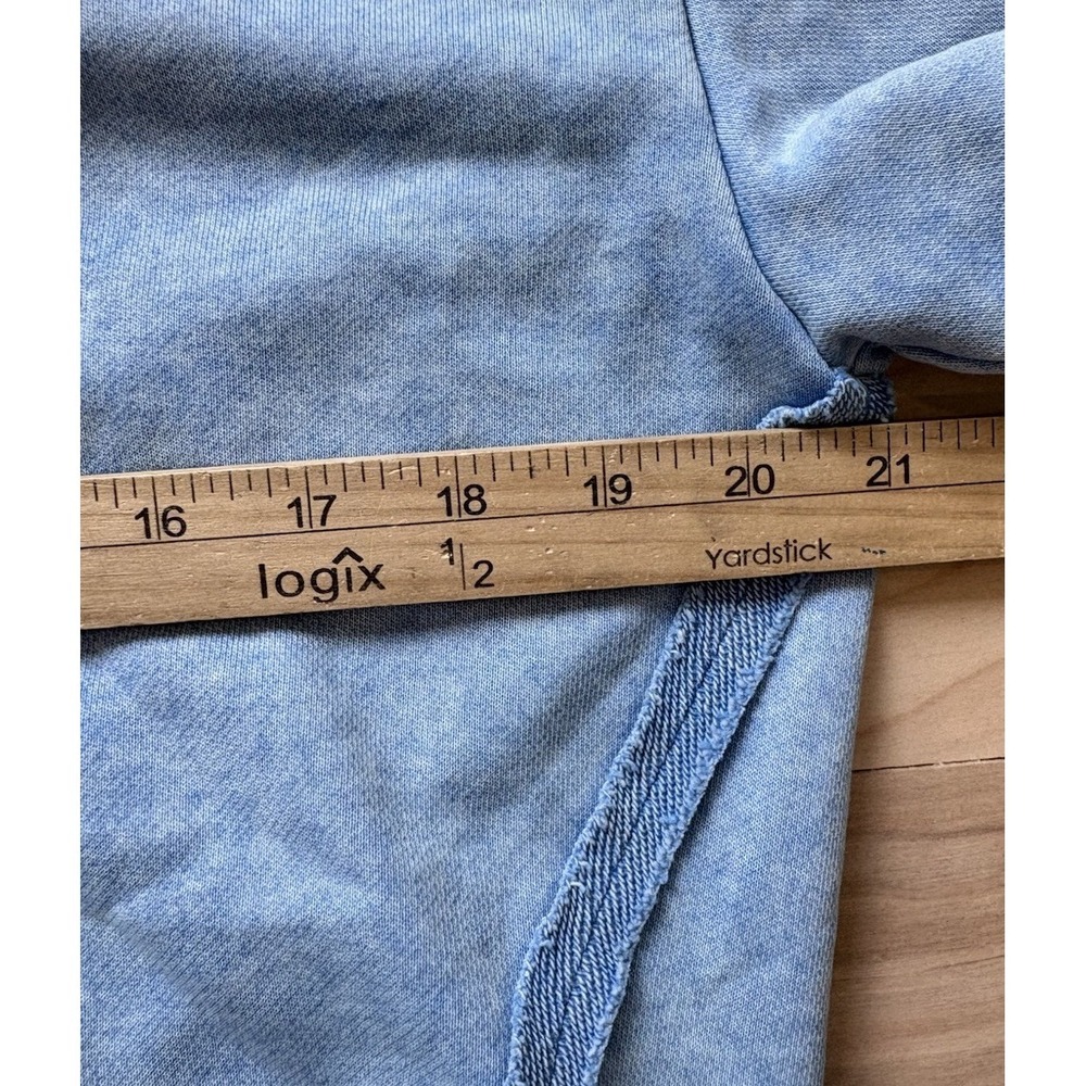 Evereve Short Sleeve Lizzie Pullover Shirt Cotton Small powder Blue Sweatshirt - Picture 6 of 8